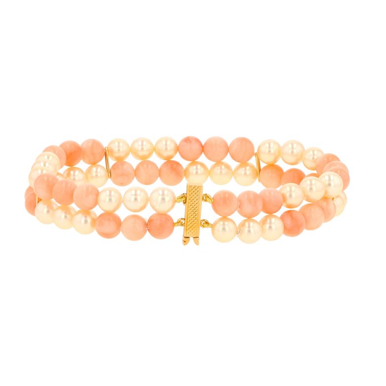 Acheter Bracelet vintage perles de culture et corail or jaune 24.29g Comme neuf - 790,00 € Bracelet vintage perles de culture et corail or jaune 24.29g Comme neuf - reconditionné disponible sur Gemme Les Bijoux